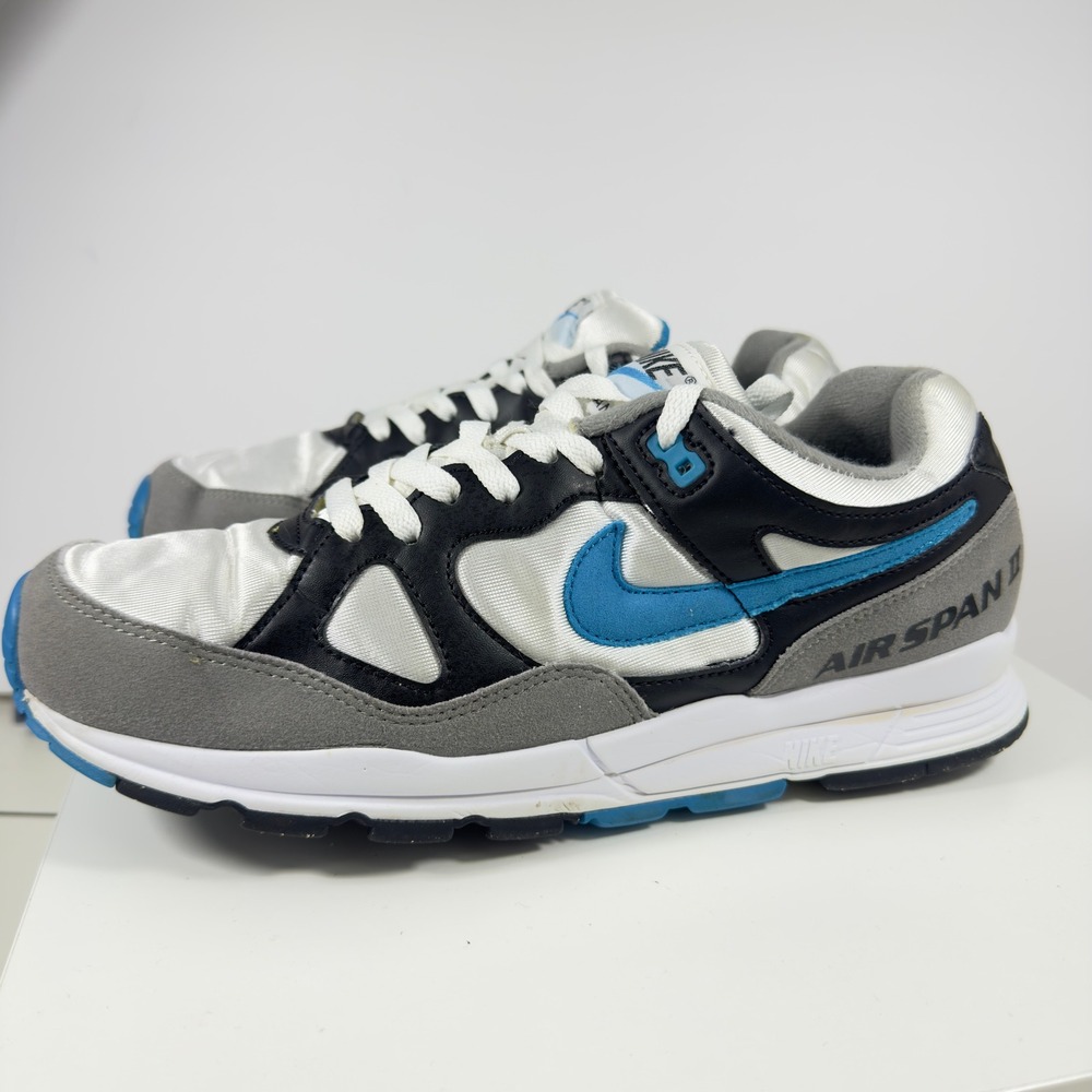 Nike Air Span II Recrafted Mens Size 11 Grey Blue White AH8047-001 Sneakers - Picture 2 of 15